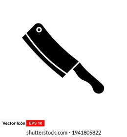 Küchenmesser - Symbol einzeln auf weißem Hintergrund. Vektorgrafik im Flachstil.