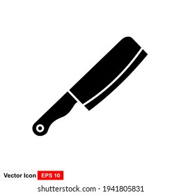 Kitchen knife icon Isolated on white background. Vector illustration in a flat style.