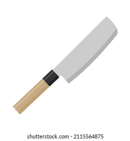 Kitchen knife icon Isolated on white background. Vector illustration in a flat style.