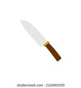 Kitchen knife icon Isolated on white background. Vector illustration in a flat style.