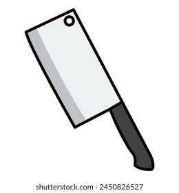 Icono de cuchillo de cocina aislado sobre fondo blanco. Ilustración vectorial en un estilo plano.