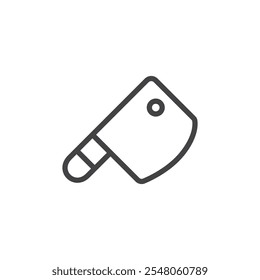 Kitchen knife icon Logo symbol outline set