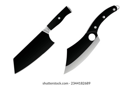 Kitchen knife icon on white background, Isolated Vector illustration.