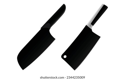 Küchenmesser-Symbol auf weißem Hintergrund, einzelne Vektorgrafik. Küchengeräte png.