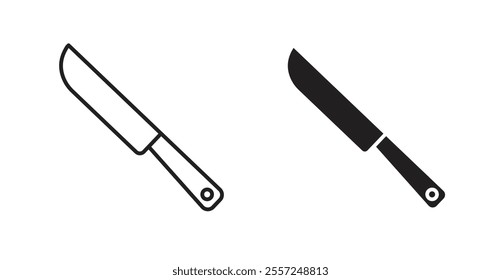 Kitchen knife Icon set. vector illustration set