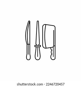 Kitchen knife. Kitchen knife icon template. Stock vector illustration.