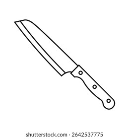 Kitchen knife icon vector. Cook knife illustration sign. Chef symbol. Cook logo.