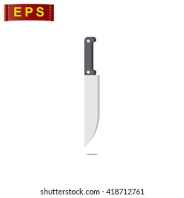 kitchen knife icon, vector cooking icon, isolated knife icon