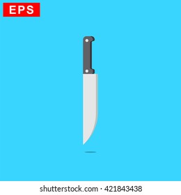kitchen knife icon, vector cooking icon, isolated knife icon