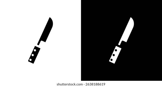 Kitchen knife icon Vector in flat style. Collection silhouettes