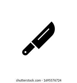 kitchen knife icon vector illustration glyph style design. isolated on white background