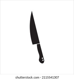 kitchen knife icon, vector, illustration, 10 eps