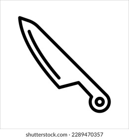 Icono de cuchillo de cocina, ilustración vectorial sobre fondo blanco