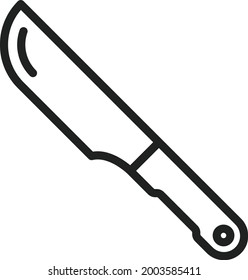 Kitchen Knife icon vector image. Can also be used for Miscellaneous Objects. Suitable for mobile apps, web apps and print media.