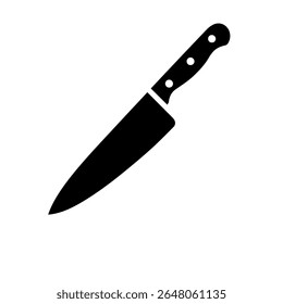 Küchenmesser, Symbol, Vektor einzeln auf Weiß