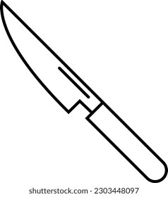 Kitchen Knife Symbol Vektorgrafik. Blendet Zeichen und Symbole ein.