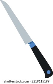 Kitchen knife icon. Vegetable chopping blade tool