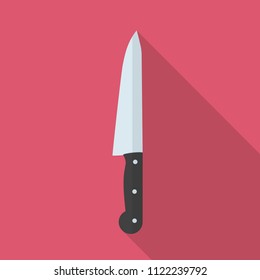 Kitchen Knife Illustration in Flat Style