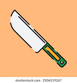 Kitchen knife Illustration in Flat Style