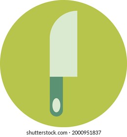 Kitchen knife, illustration, on a white background.