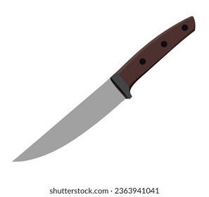 ilustración de cuchillo de cocina sobre blanco