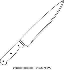 Kitchen Knife Illustration in Vector