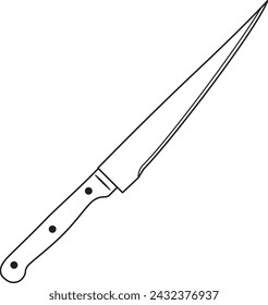Kitchen Knife Illustration in Vector