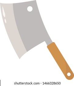 Kitchen knife, illustration, vector on white background.