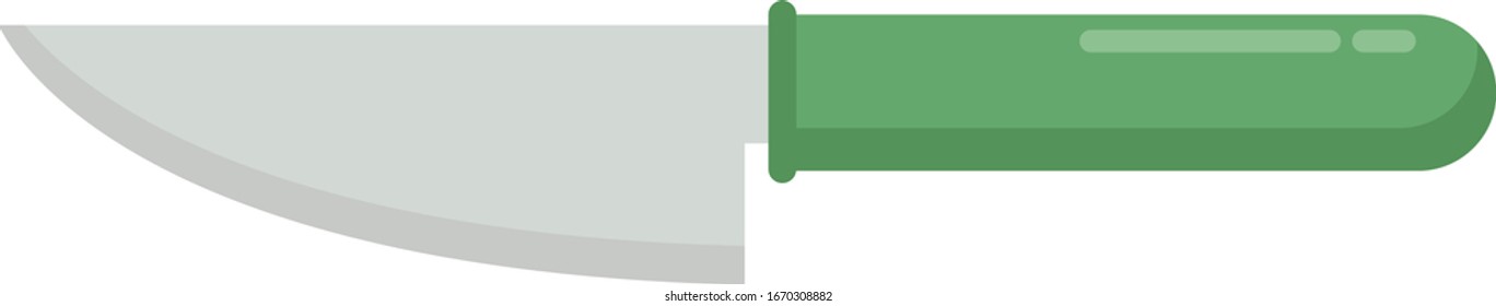 Kitchen knife, illustration, vector on white background.