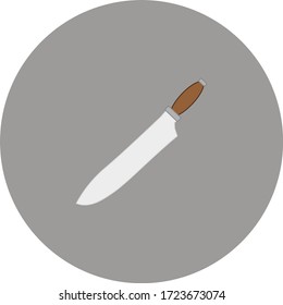 kitchen knife. illustration for web and mobile design.