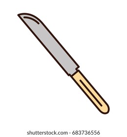 kitchen knife isolated icon