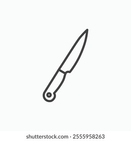 Kitchen knife isolated icon. vector illustration.