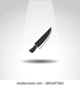 kitchen knife isolated vector icon. knife design element