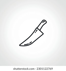 Küchenmesser-Symbol Linearsymbol für Kochmesser