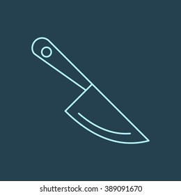 Kitchen Knife Line Icon. Eps-10.