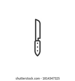 Kitchen knife line icon. linear style sign for mobile concept and web design. Knife outline vector icon. Symbol, logo illustration. Vector graphics