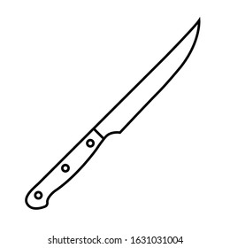 Kitchen knife line icon, logo isolated on white background