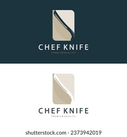 Kitchen Knife Logo, Chef Knife Logo Vector Design Illustration Template