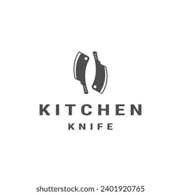 Kitchen knife logo icon design template flat vector