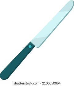 Cuchillo de cocina. Herramienta de cocina metálica con cuchilla afilada
