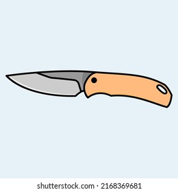 kitchen knife and military knife