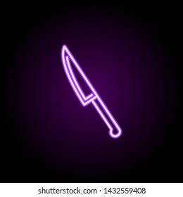 kitchen knife neon icon. Elements of web set. Simple icon for websites, web design, mobile app, info graphics