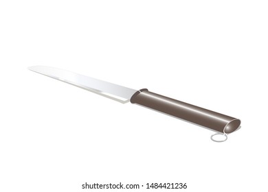 Kitchen knife on a white background. Vector.