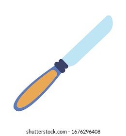 Kitchen knife on white background. Vector illustration in trendy flat style. EPS 10.