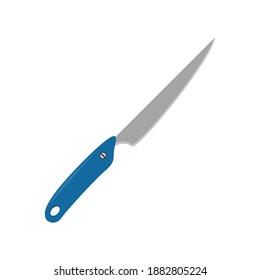 Küchenmesser auf weißem Hintergrund. Vektorgrafik im trendigen Flachstil.