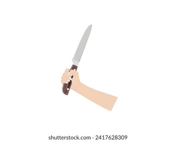 Cuchillo de cocina con fondo blanco.