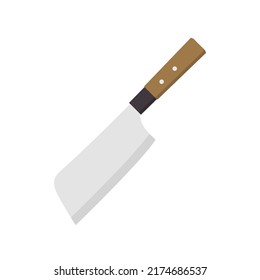 Kitchen knife. Paring. Flat design. Abstract concept. Vector illustration. Chef's kitchen knife white icon.