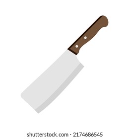 Kitchen knife. Paring. Flat design. Abstract concept. Vector illustration. Chef's kitchen knife white icon.
