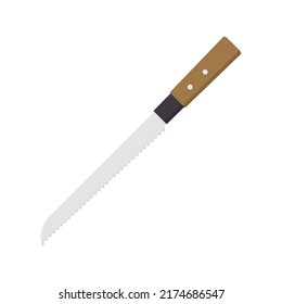 Kitchen knife. Paring. Flat design. Abstract concept. Vector illustration. Chef's kitchen knife white icon.