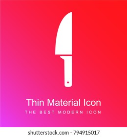 Kitchen knife red and pink gradient material white icon minimal design